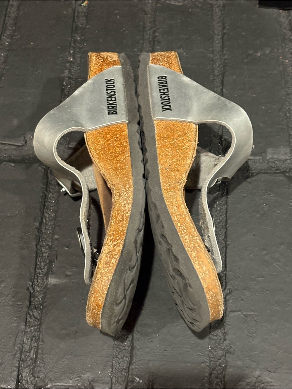 Birkenstock Silver Metallic Thong Sandals - Picture 5 of 6
